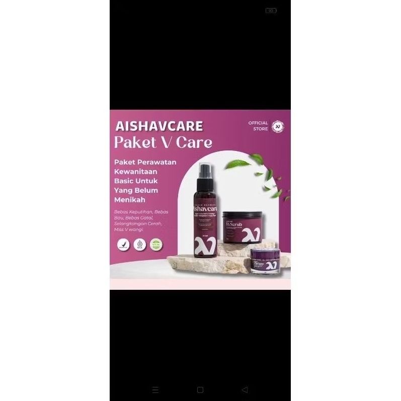 preloved parfum or*ginal double paket AISHA V CARE PACKAGE