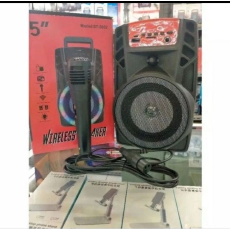 SPEAKER PORTABLE ST-5002 FREE MIC SPEAKER KAROKE