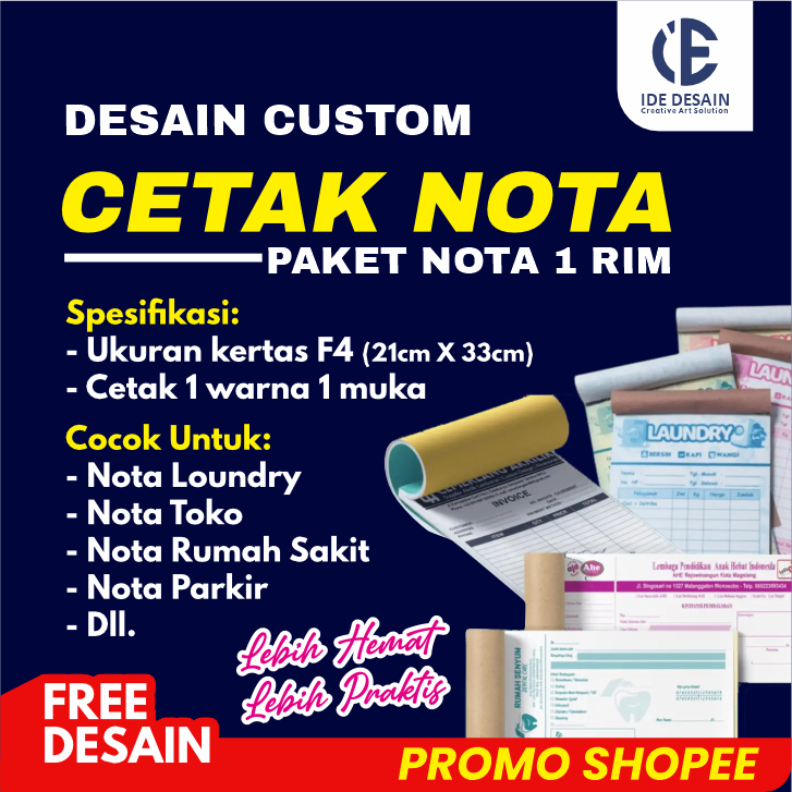 

NOTA NCR SATU WARNA RIM/NOTA USAHA/NOTA CUSTOM FREE DESAIN