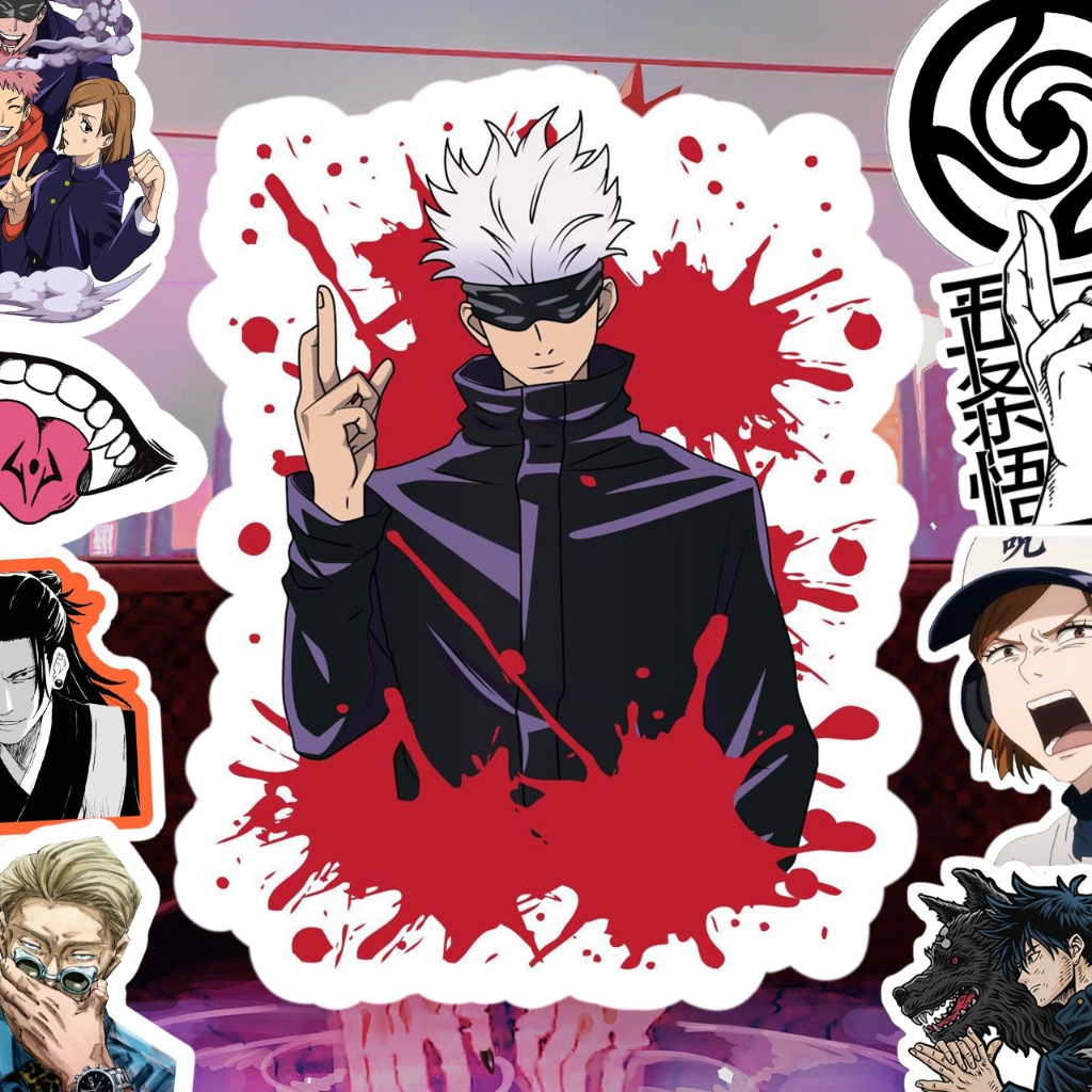 

Stiker Mini Pack Anime Jujutsu Kaisen Hologram 15pcs Paper Vinyl Waterproof Sticker Laptop Thumbler Case Handphone Helm SENPAI Gojo Satoru Itadori Yuji Fushiguro Megumi Nobara Megumi Nanami Sukuna Geto Kenjaku
