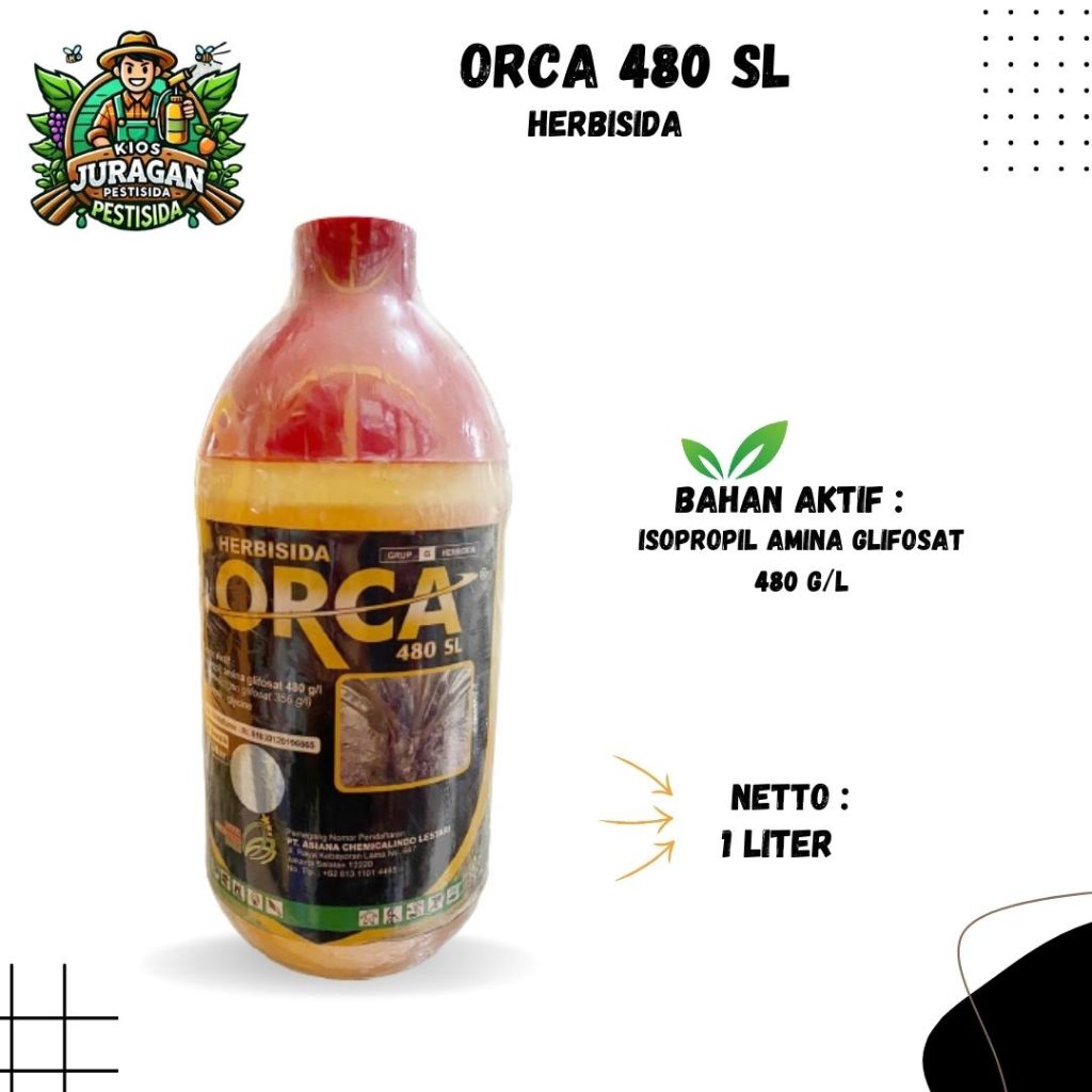 ORCA 480SL 1LITER HERBISIDA SISTEMIK GLIFOSAT