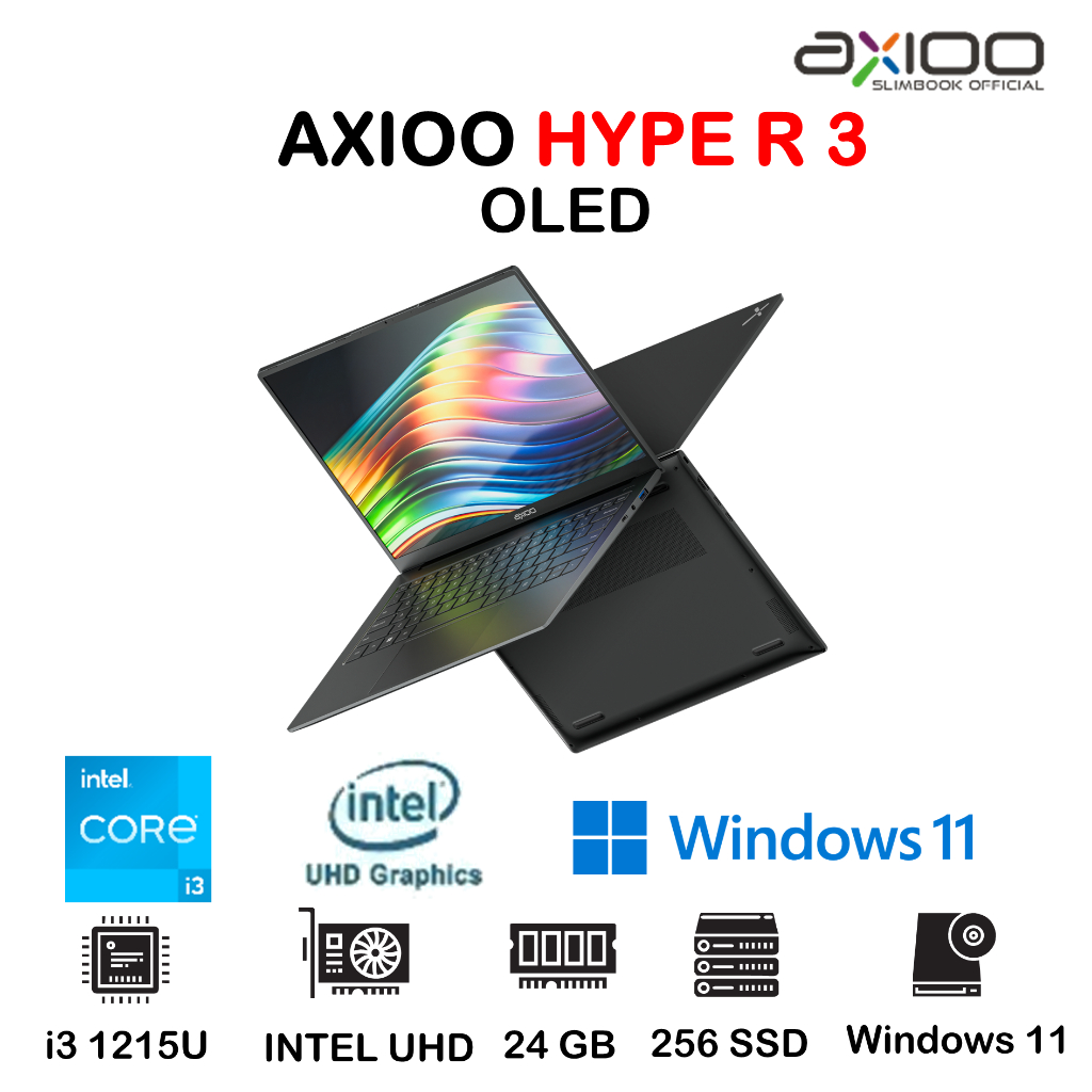 LAPTOP AXIOO HYPE R 3 OLED  i3 1215U 24GB 256GB WINDOWS 11