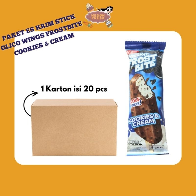 

Paket Es Krim Stik Glico Wings Frostbite Cookies & Cream 60ML