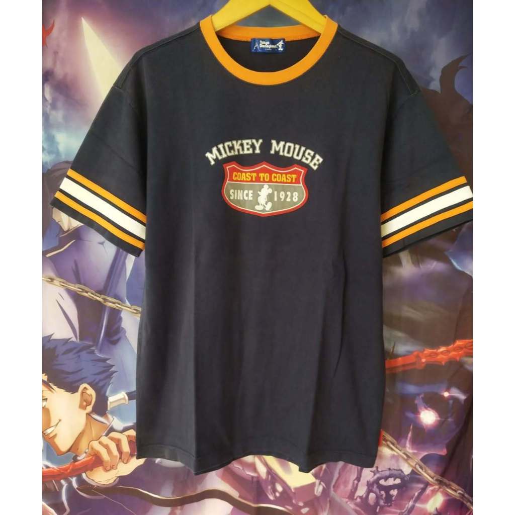 Disney's Mickey Mouse Coast to Coast Official Cartoon Tee Kaos Tshirt Original Second Merch Japan Ko