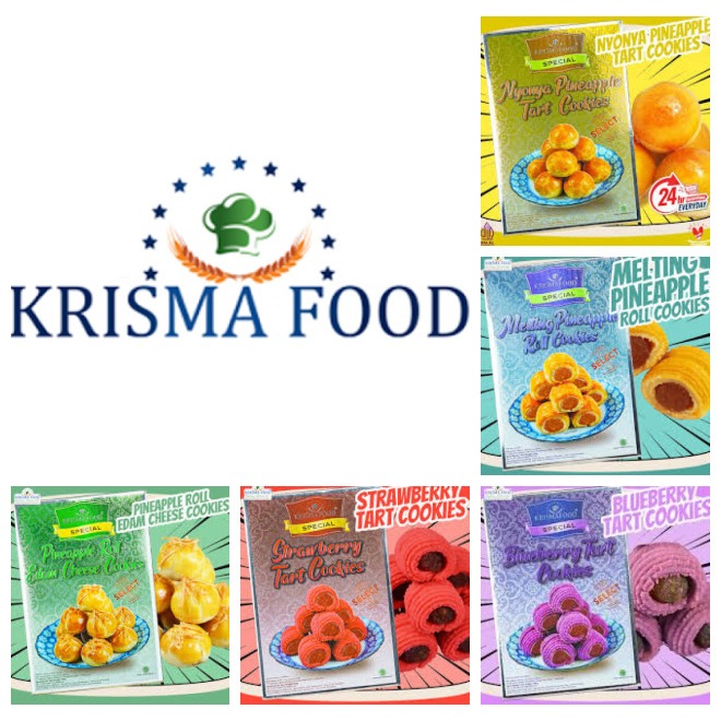 

Krisma Food Nastar / Melting Pineapple / Pineapple Cheese / Strawberry Tart / Blueberry Tart Cookies