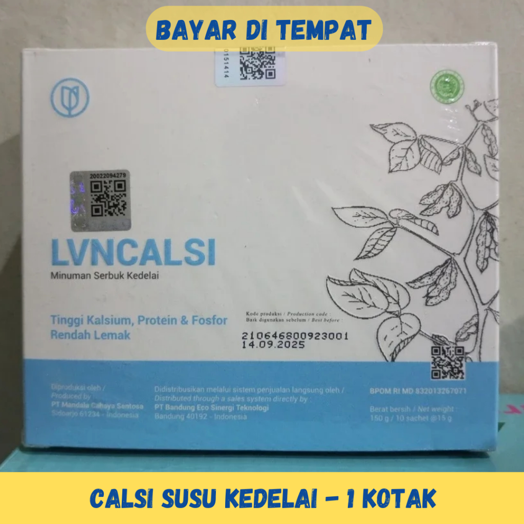 

Susu Kedelai - Calsi - Callcium - Susu Kedelai Instan - Minuman Sehat - Halal - BPOM - Sachet Praktis - Bergizi