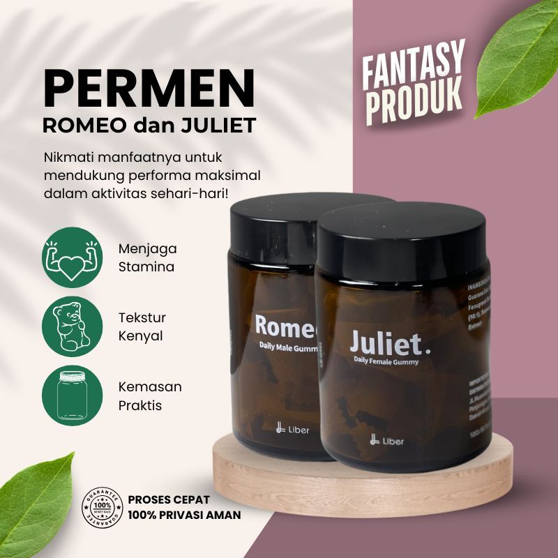 

Permen Gummy Stamina Pria dan Wanita 1 Pack isi 12 pcs - Romeo dan Juliet by LIBER