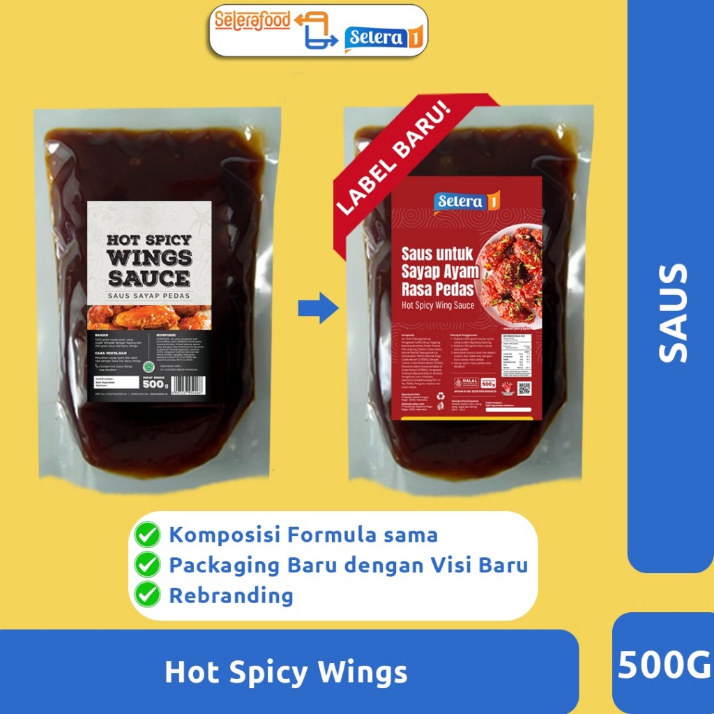 

Hot Spicy Wings Sauce - Saus Sayap Pedas Selerafood 500 gr/Pack