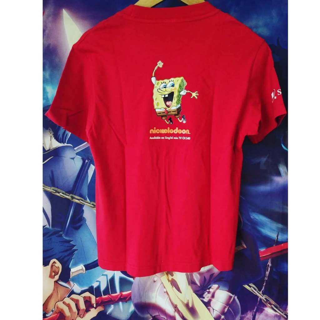 Nickelodeon Slime Cup Spongebob Squarepants Graphic Red Official Cartoon Tee Kaos Tshirt Original Se