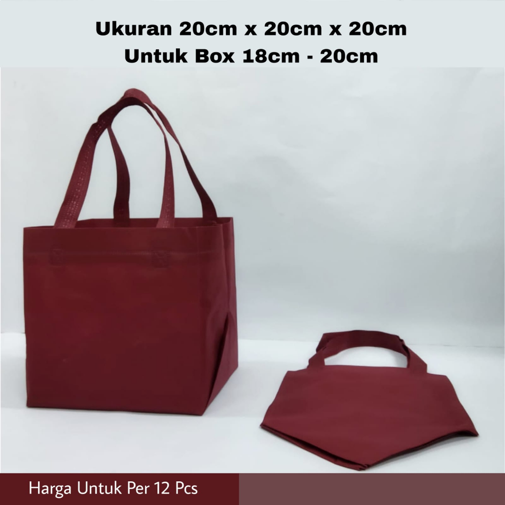 

Tas Spunbond Kotak Ukuran 20cm x 20cm x T20 cm