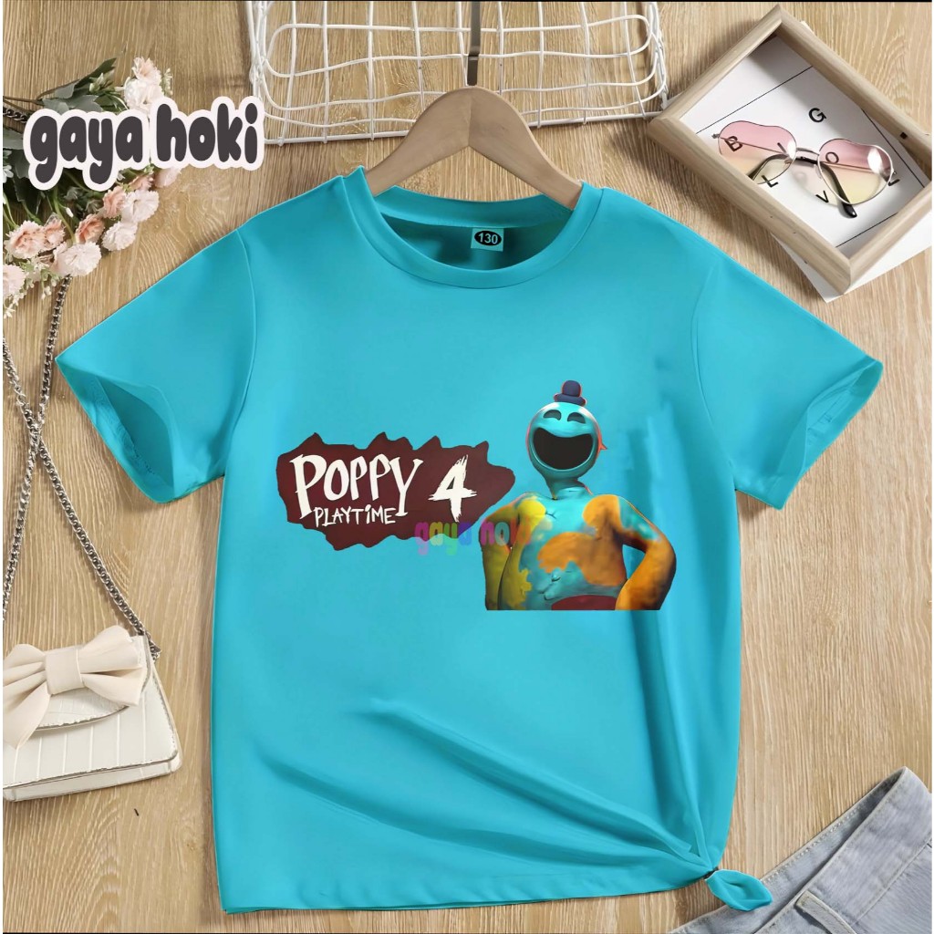 Baju Kaos Anak Gambar POPPY PLAYTIME 4 Bahan Premium Unisex