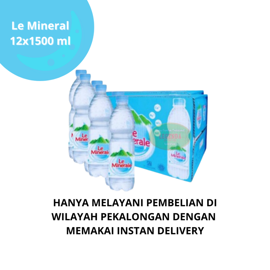 

Air Minum Le Minerale 12 x 1500ml ( 1 karton isi 12 pcs)