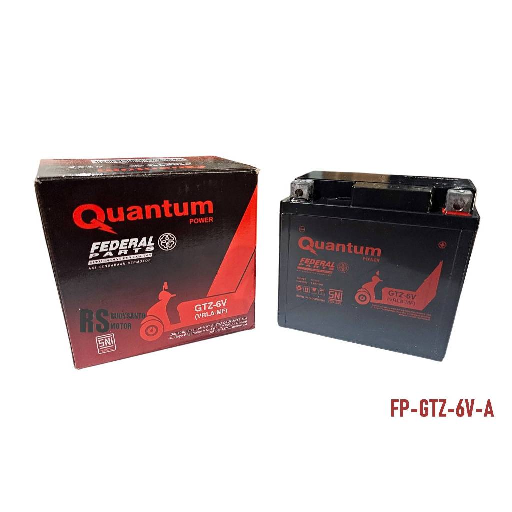 AKI GTZ-6V QUANTUM VRLA-MF FEDERAL PARTS BATTERY ISS (Idling Start Stop) ORIGINAL ASTRA FP-GTZ-6V-A