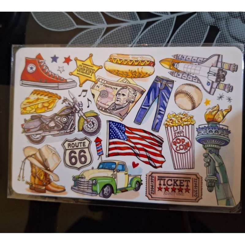 

kartu pos loupaper amerika/Usa loupaper postcard