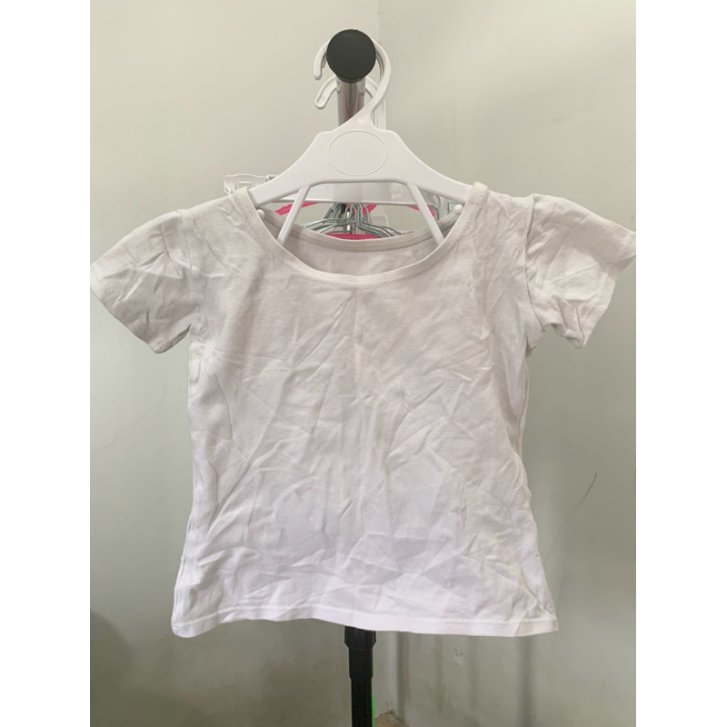 Kaos putih polos import anak cewek