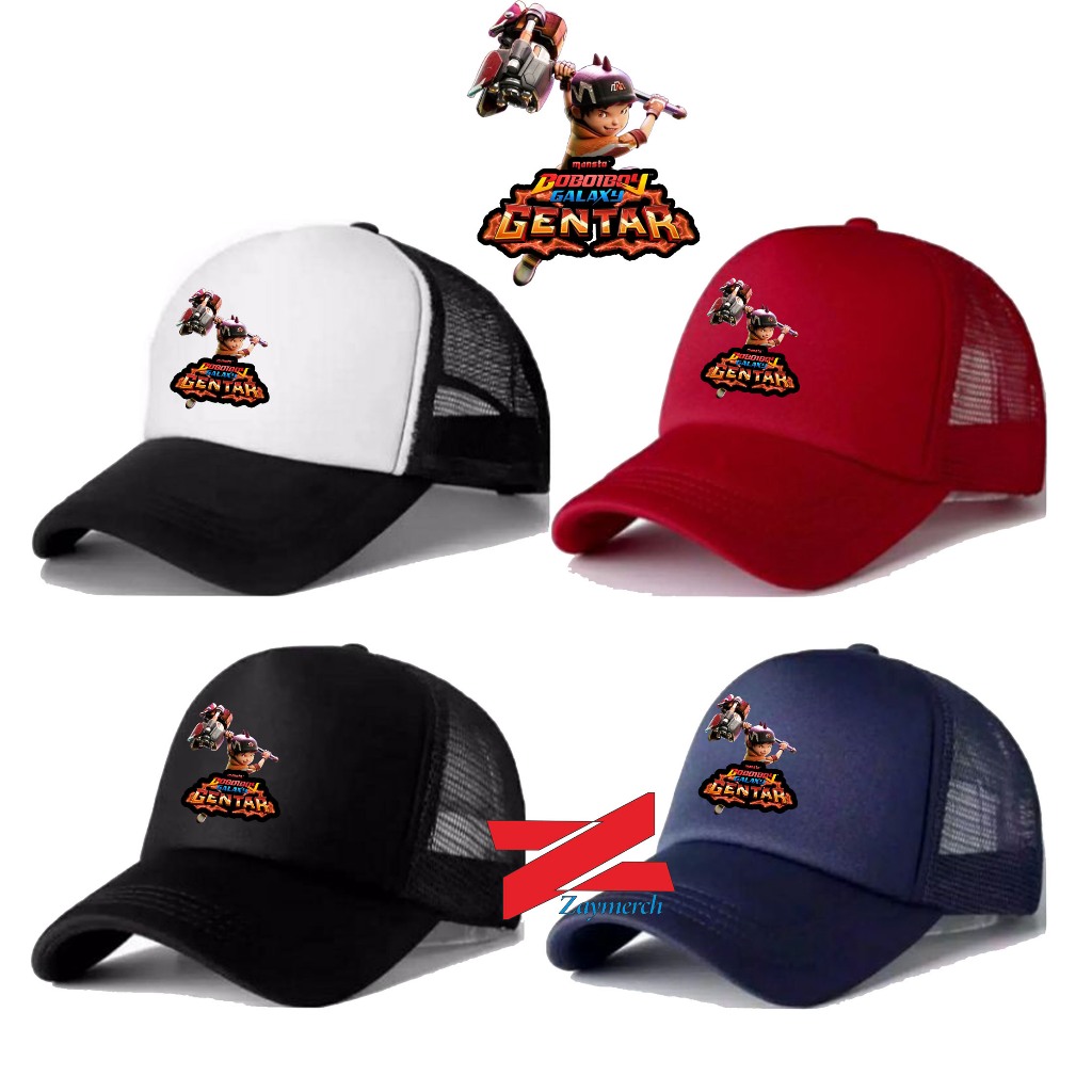TOPI BOBOIBOY GENTAR topi trucker anak dewasa boboiboy gentar topi jaring boboiboy