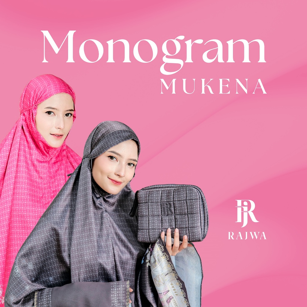 Rajwa Mukena Monogram Series – Mukena Satin Velvet Premium dengan Sajadah Gratis