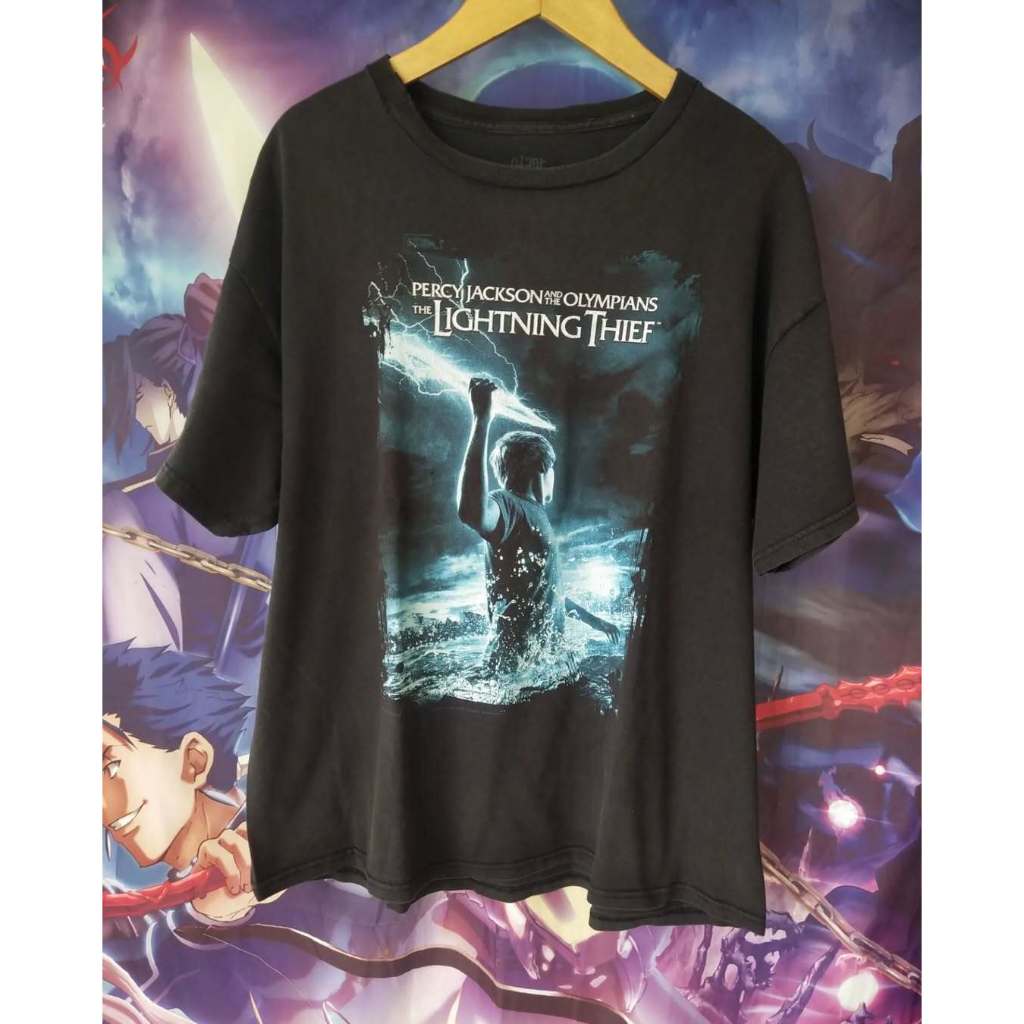 Percy Jackson & the Olympians: The Lightning Thief Big Print Official Movie Tee Kaos Tshirt Original