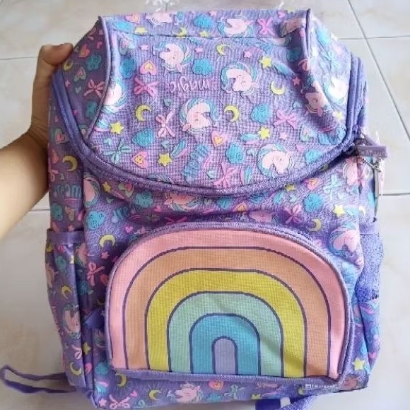 BRAND NEW 100% ORIGINAL SMIGGLE UNICORN HOODIE BAG BACKPACK rainbow unicorn pastel cute kids toddler