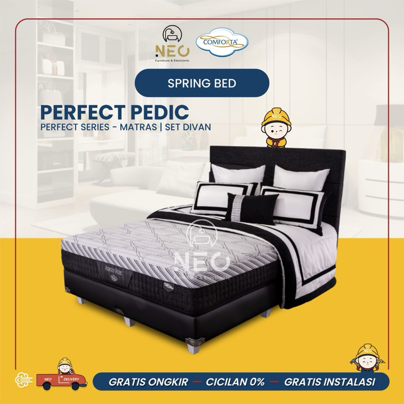 NEO - SPRINGBED COMFORTA PERFECT PEDIC LATEX FULLSET  KASUR AJA  MATRASS ONLY  SET DIVAN RANJANG  TE