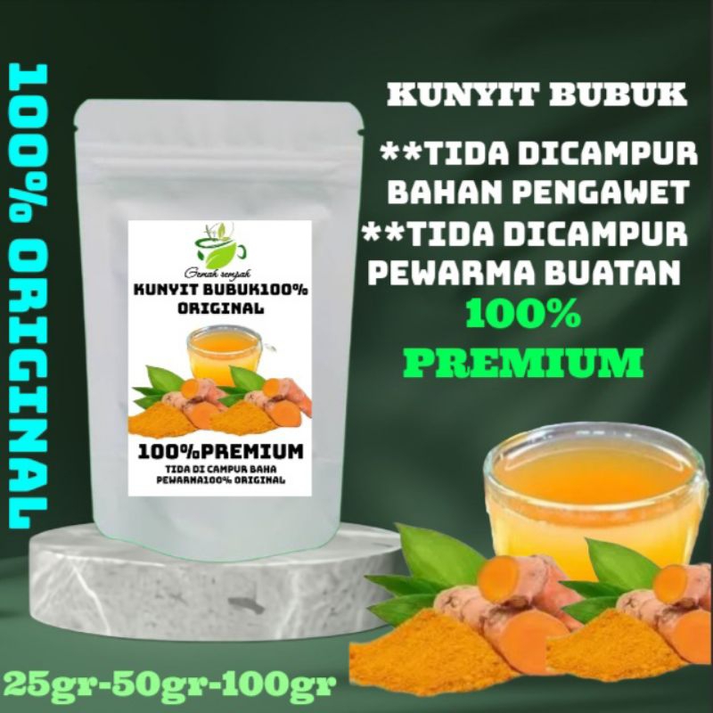 

KUNYIT BUBUK PREMIUM100%25gr,50gr,100gr