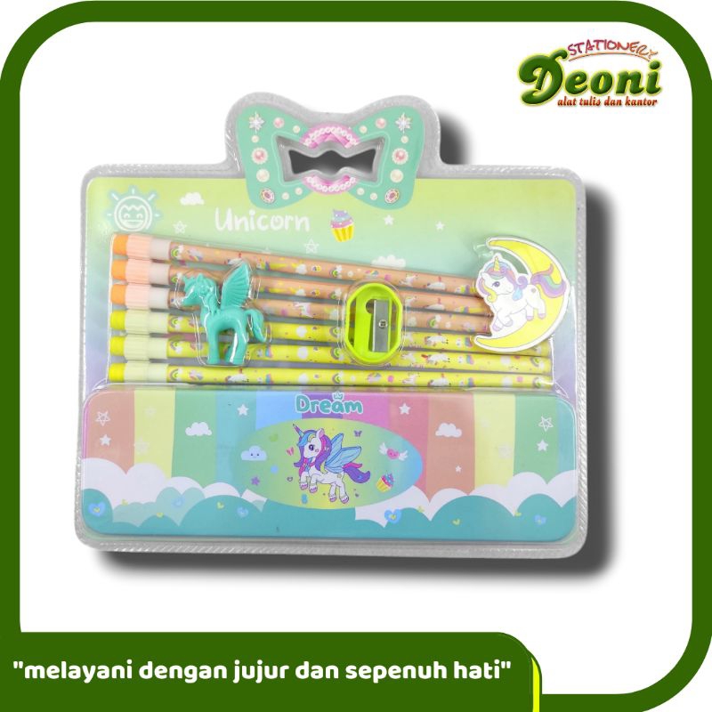 

Study Set / Paket Pensil Peruncing Kotak Pensil Set Unicorn AT351