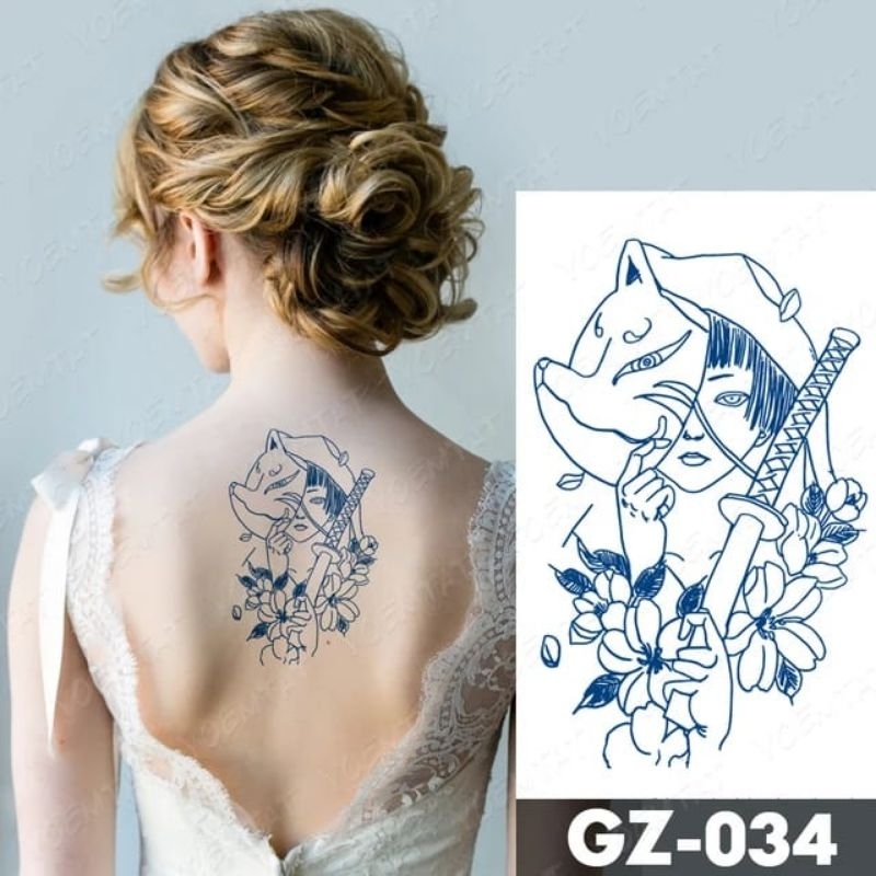 COD | TATTO TEMPORARY SEMI PERMANEN GZ 034 TAHAN LAMA