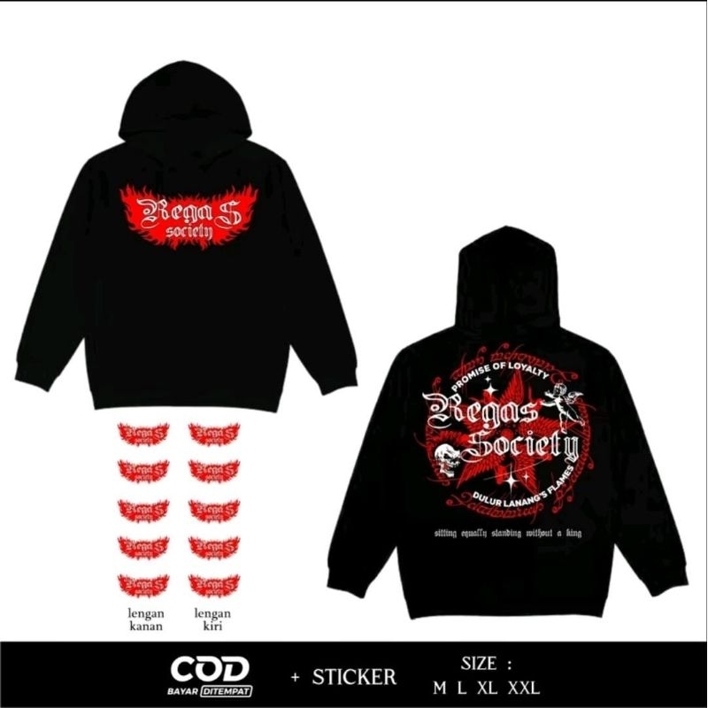 Hoodie Distro Reflektif Regas Society Promise Of Loyalty Dulur Lanang's by Kaota
