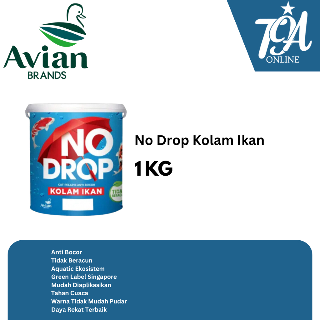 AVIAN BRANDS No Drop Kolam Ikan Cat Pelapis Anti Bocor Kolam Ikan 1 KG