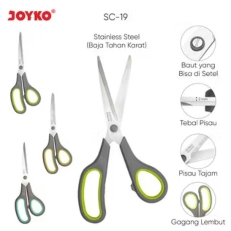 

Scissors Soft Grip Gunting Joyco SC-19