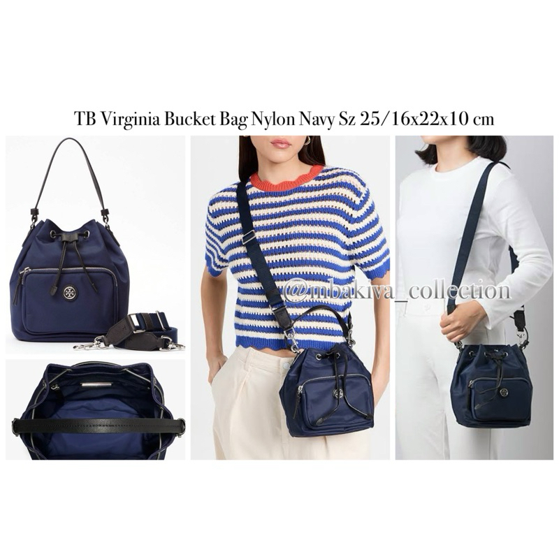 TB Virginia Bucket Bag Nylon Navy