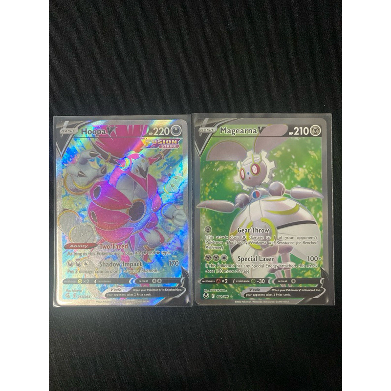 Hoopa V SR english + Magearna V SR english pokemon tcg