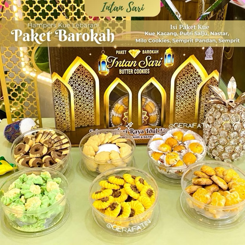 

Intan Sari Barokah - Paket kue intan sari - Paketan kue isi 6 Toples