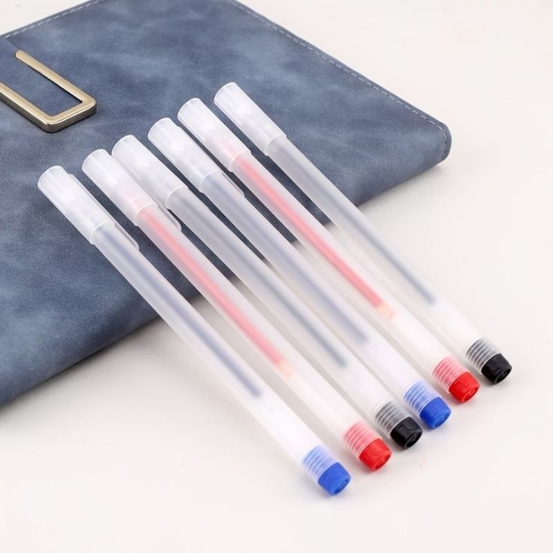 

Pulpen gel transparan pulen biru pulpen merah pulpen hitam pulpen bening pulpen