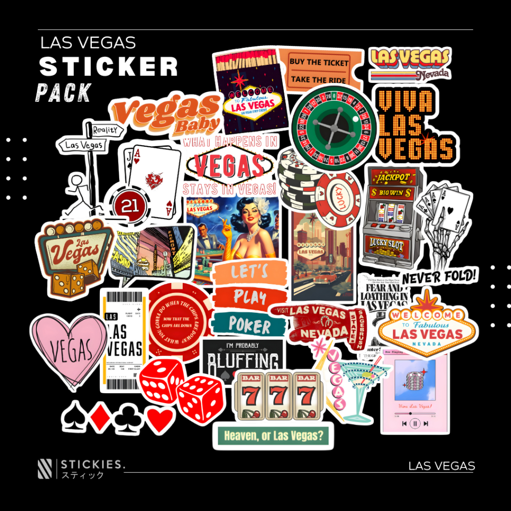 

Sticker/Stiker Pack Vinyl "Las Vegas" | High Quality | Murah