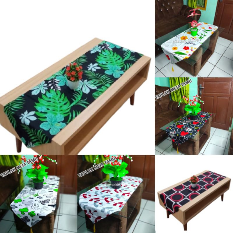 Taplak Meja Ruang Tamu / Taplak Meja Sofa /Taplak Meja Guru / Table Runner uk 120x38cm/ Taplak Meja 