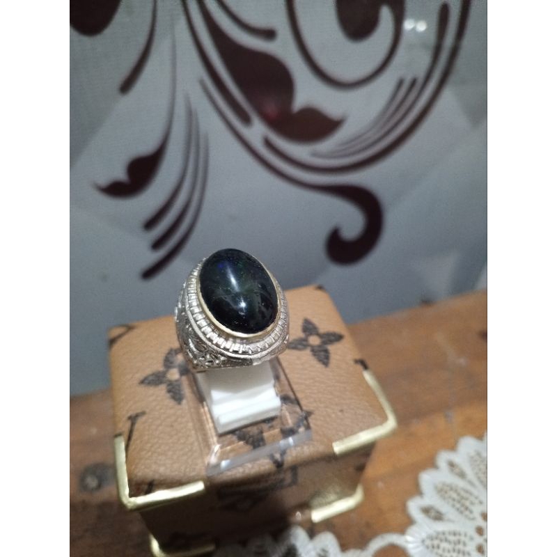 batu kalimaya black oval