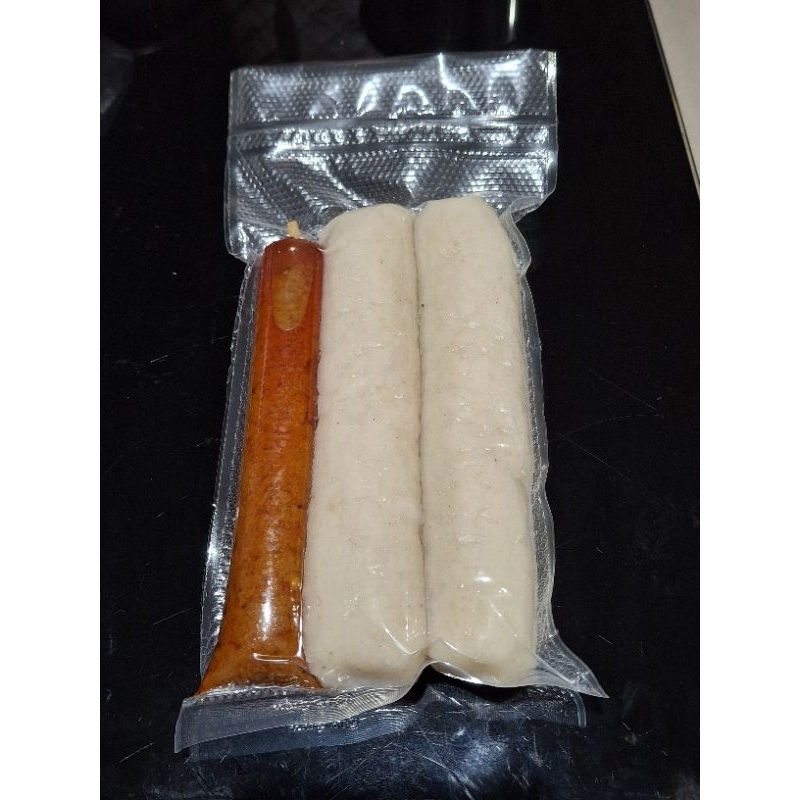 

Kerupuk Basah packing vakum 2 batang plus sambal