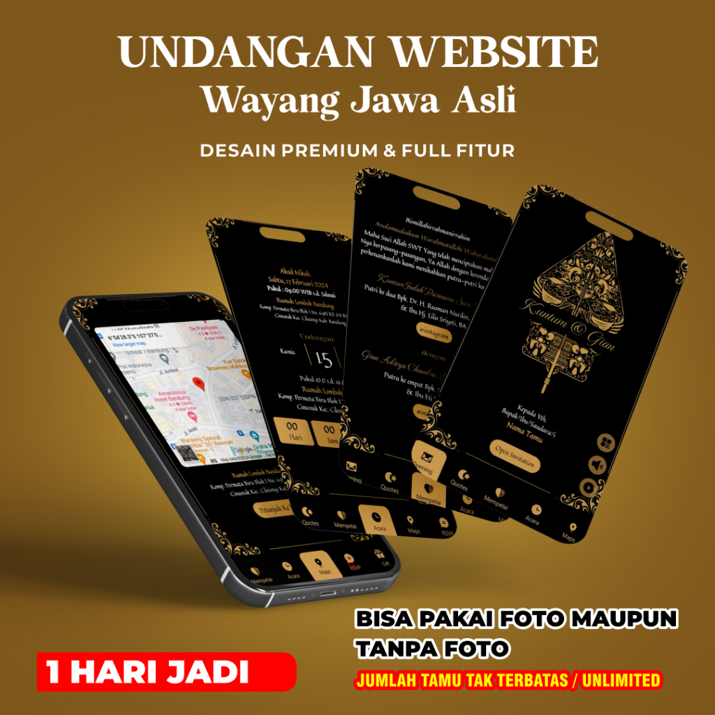 undangan pernikahan jawa, undangan pernikahan jawa aeshetic, undangan pernikahan jawa tema wayang, u