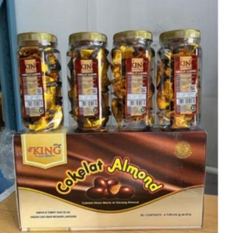 

dking cokelat almond coklat chocolate toples isi 4