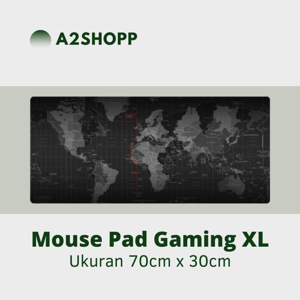 Mouse Pad Gaming Jumbo 30 x 70 cm Mousepad Besar XL - Peta Dunia