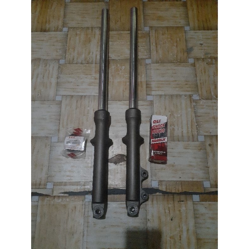 shokbeker depan suzuki thunder 125 original copotan. BONUS seil shock+oil shock