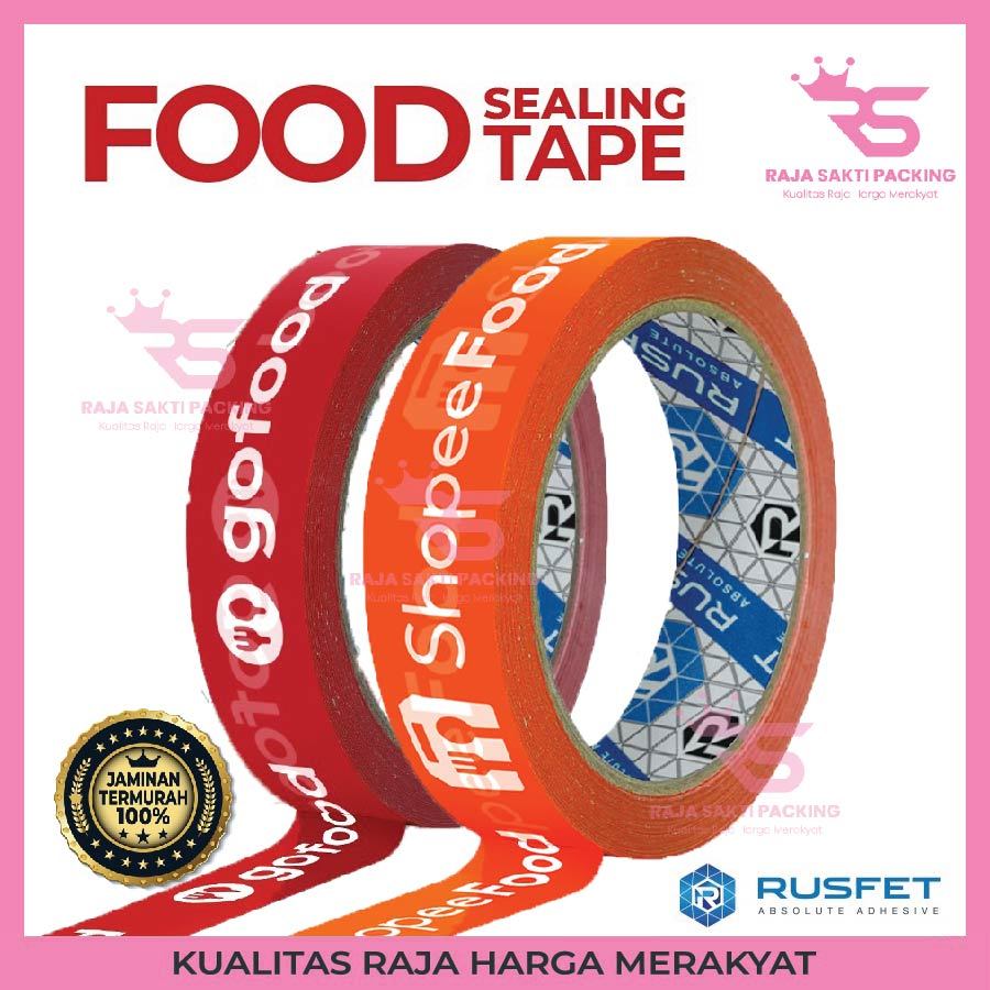 

Lakban Plakban Isolasi Printing Shopee Food Gofood 12mm x 50yard Rusfet Premium Murah Satuan