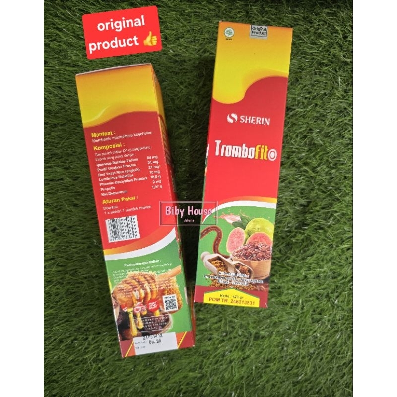 

MADU HERBAL SARI KURMA TROMBOFIT / TROMBOFITO SHERIN 470 GR HALAL ORIGINAL UNTUK SAKIT DBD