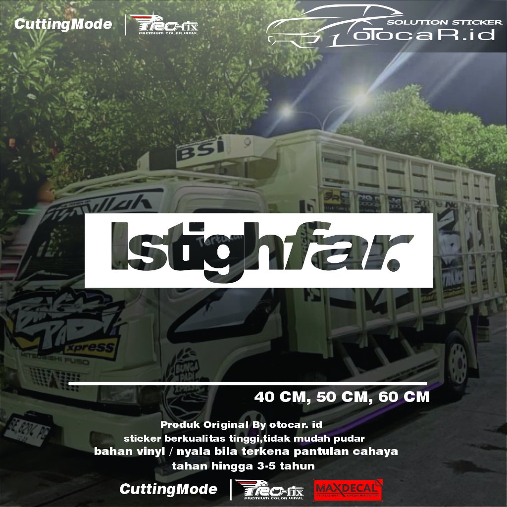 Stiker istighfar variasi kaca pintu mobil pickup truk sticker istighfar