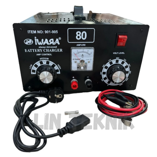 IWARA Battery Charger Accu 80 Ampere - Charger Aki Cas Aki Mobil Motor Casan Accu 80 A