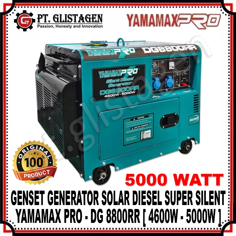 YAMAMAX PRO DG8800RR Genset Generator Diesel Sollar Super Silent 4600 Watt - 5000 Watt DG8800RR Gens
