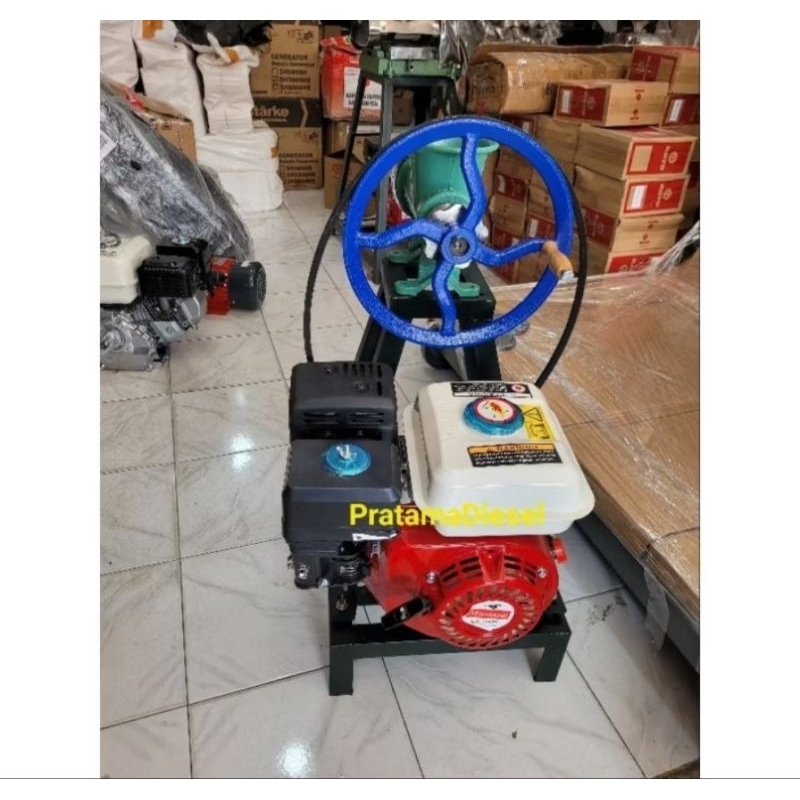 Mesin Giling Daging kacang+Mesin Penggerak