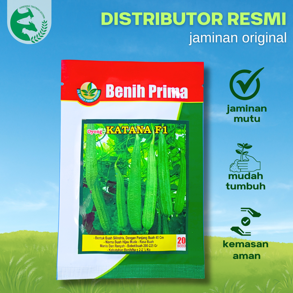 Benih Gambas Oyong Hibrida KATANA F1 10 gram cap Benih Prima Unggul Lebat