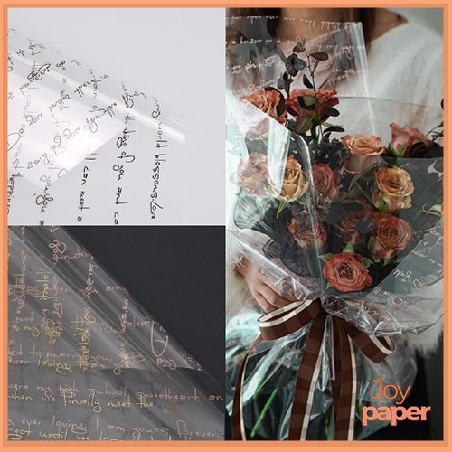 

Kertas buket bening plastik opp cellophane flower wrapping transparan waterproof ecer KB6190